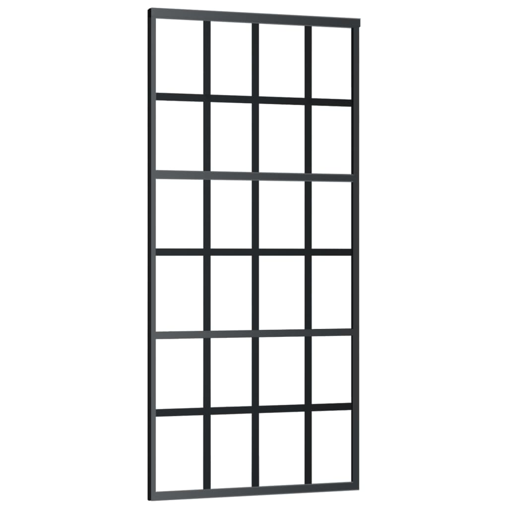 Puerta corredera de Vidaxl con masa de 90x205 cm de aluminio y vidrio ESG