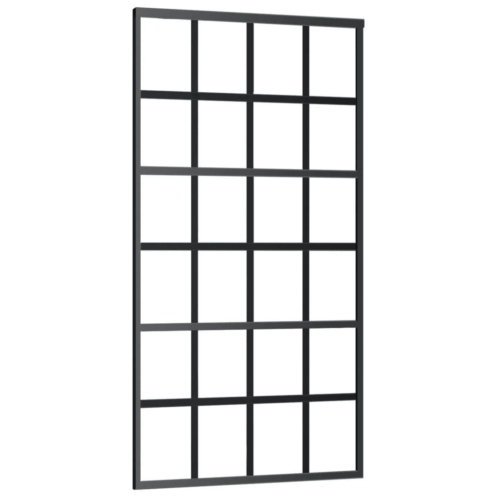 Porta scorrevole Vidaxl con pastella 102x205 cm di alluminio e vetro ESG