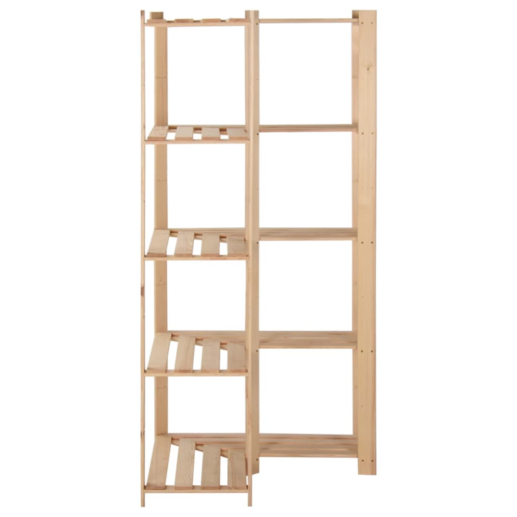 Vidaxl hoekopberkgrek 5 capas 82.5x82.5x170 cm de pino sólido
