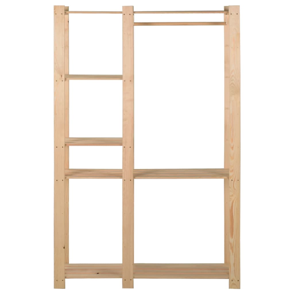 Vidaxl Relling Rack 110x38x170 cm de pino sólido