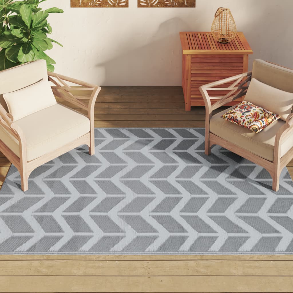 Vidaxl Tappeto esterno 140x200 cm in polipropene grigio