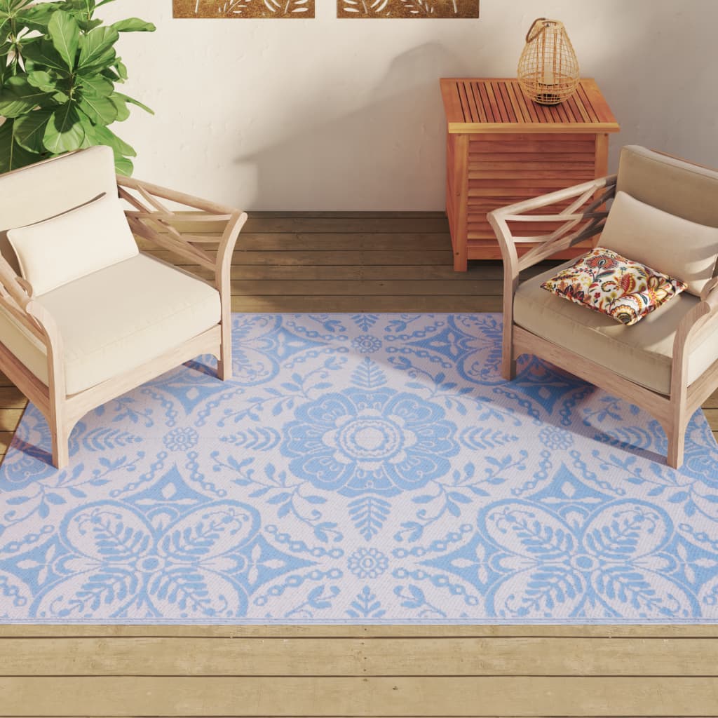 Vidaxl Tappeto esterno 140x200 cm Polyproppen Blue Blue