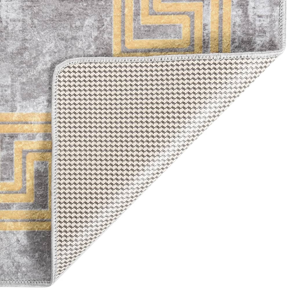 RUG VIDAXL Lavable Anti-Slip 160x230 cm de gris