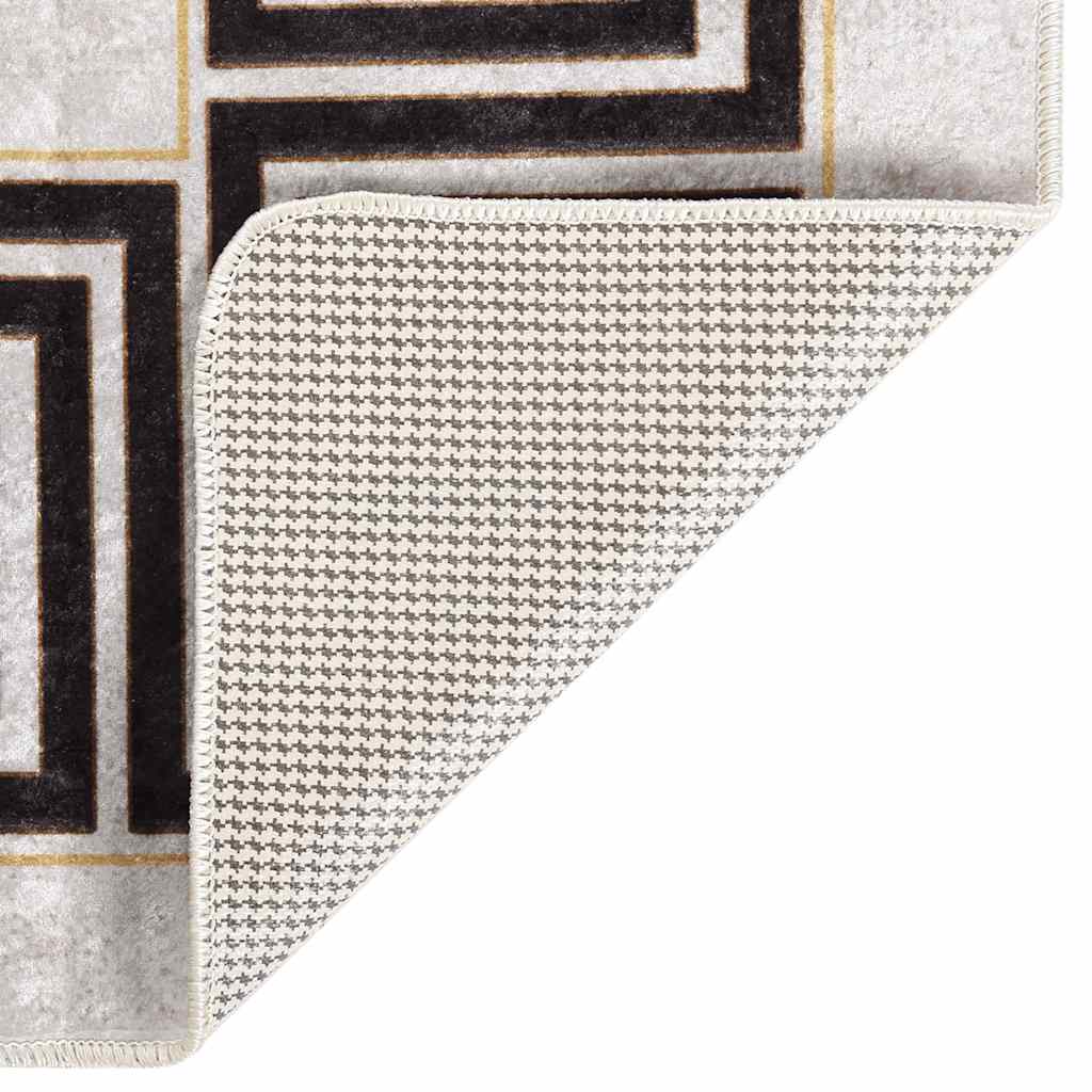 Beige ligero de la alfombra Vidaxl lavable de 120x180 cm