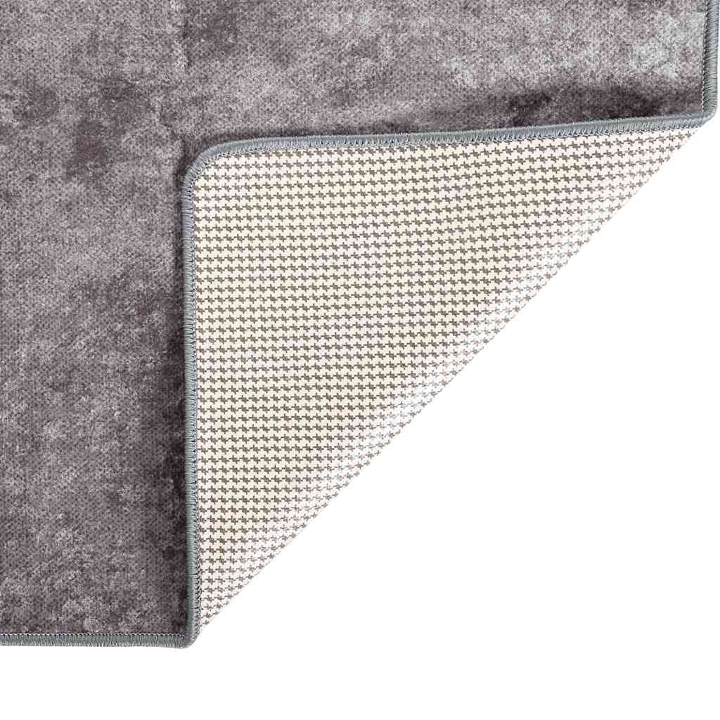 RUG VIDAXL Lavable Anti-Slip 120x180 cm de gris