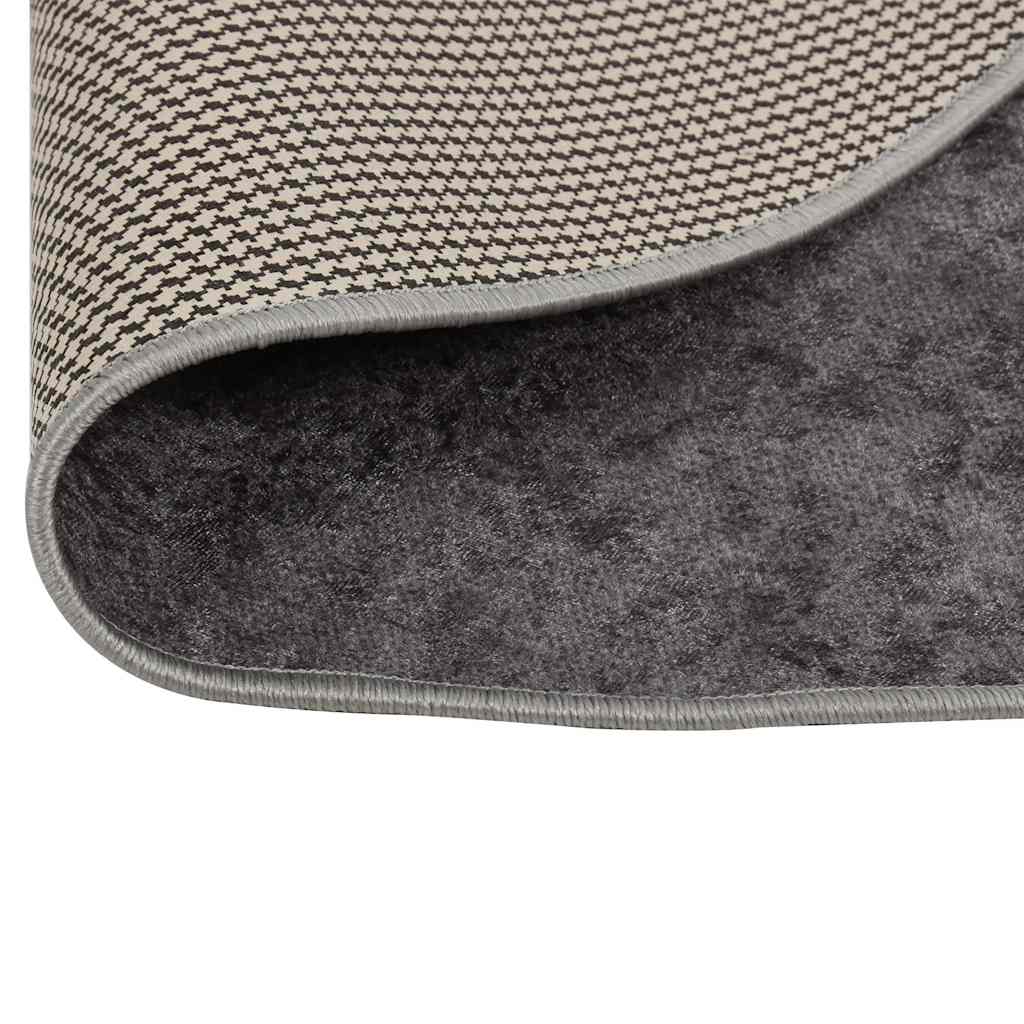 Tappeto vidaxl lavabile antiscivolo Ø120 cm grigio
