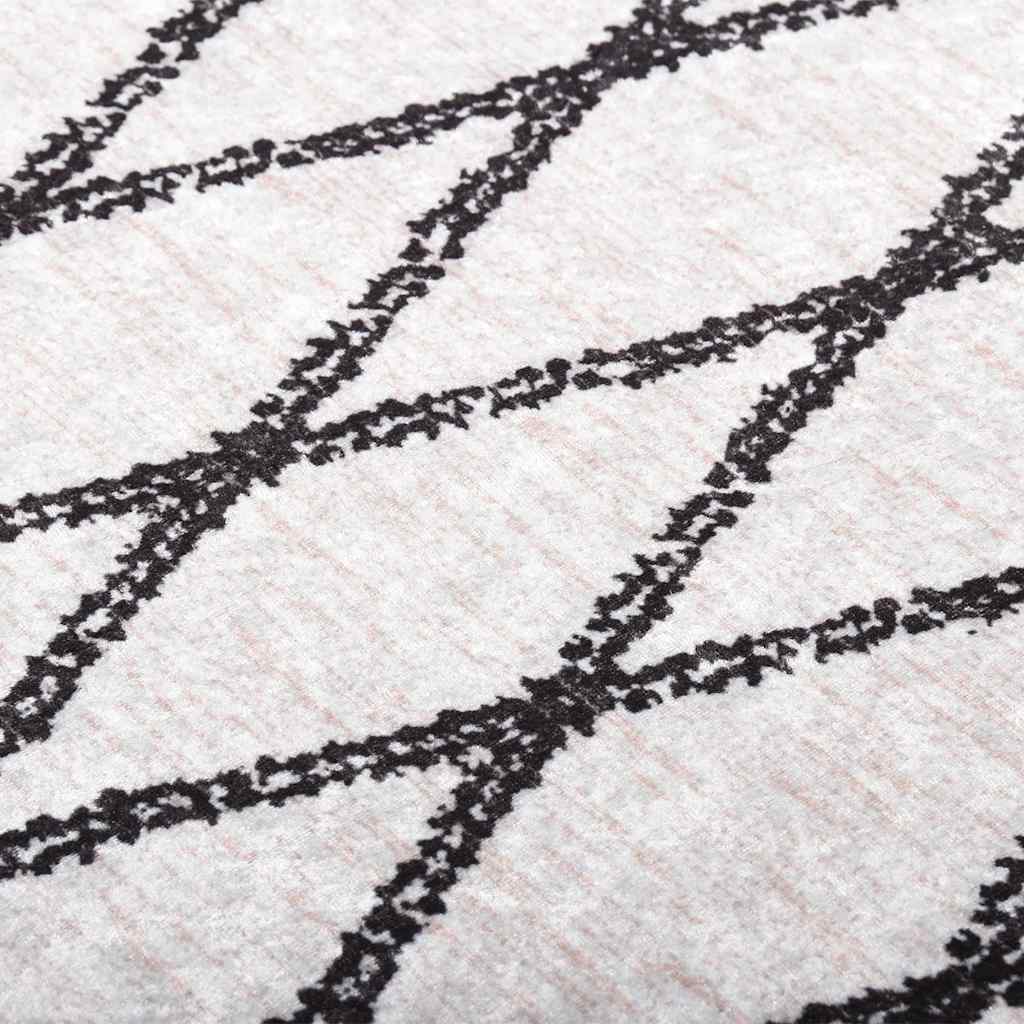 Tappeto vidaxl lavabile antiscivolo 80x150 cm bianco e nero