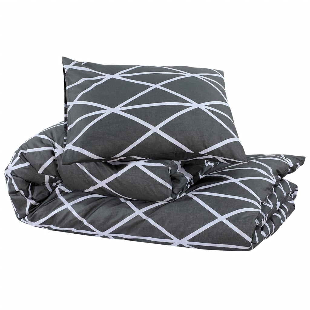Set de cruce de edredón Vidaxl 240x220 cm de algodón gris