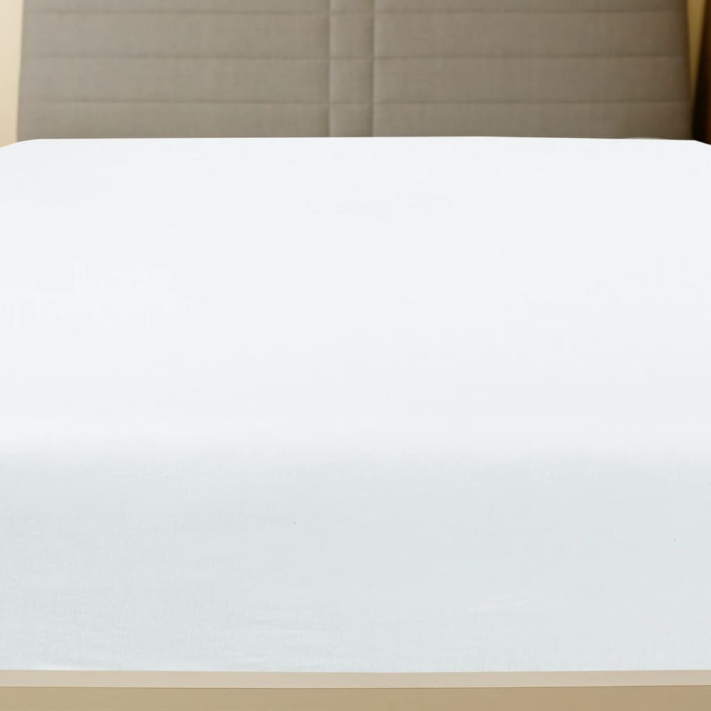 Vidaxl Foglio a monte maglia 140x200 cm di cotone bianco