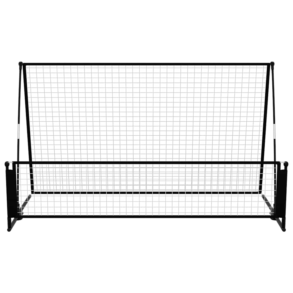 Vidaxl voetbalrebounder voetbaldoel 2-in-1 202x104x120 cm staal