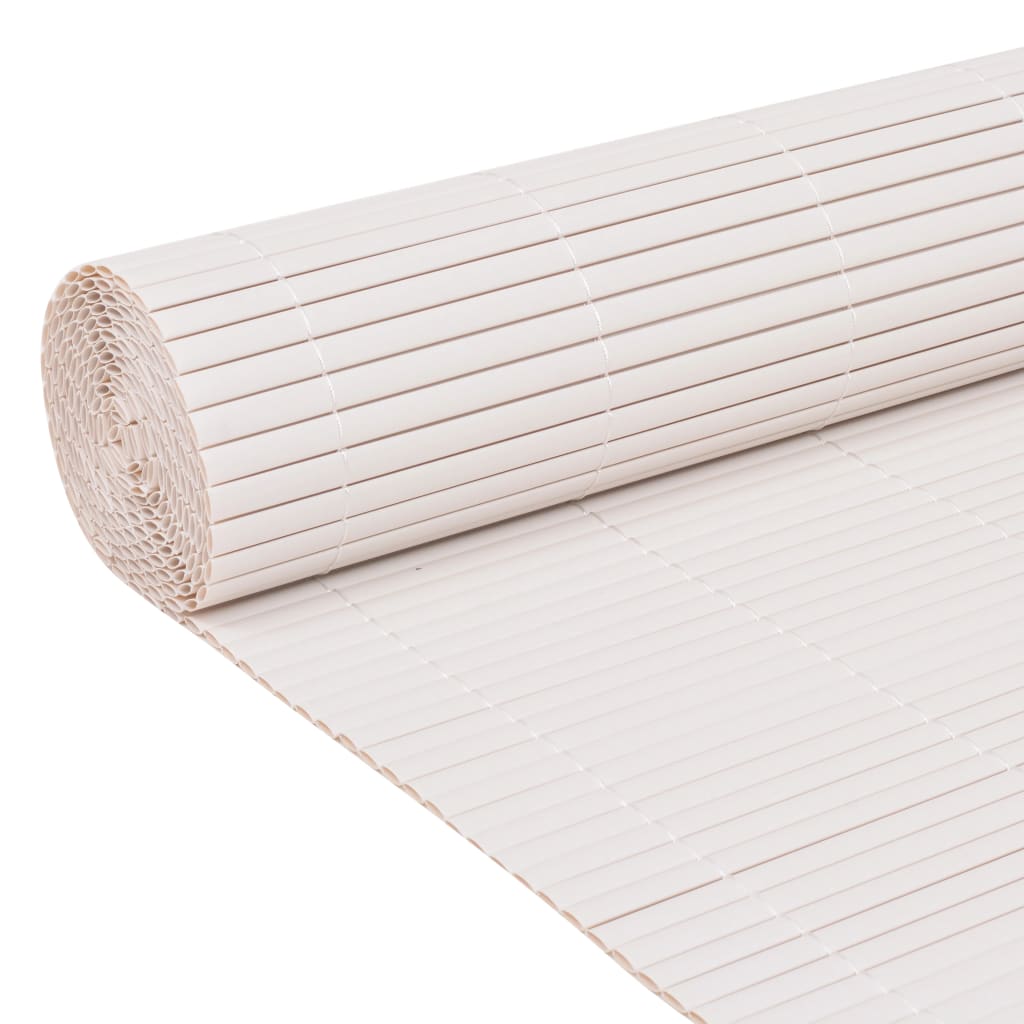 Valla de jardín Vidaxl de doble cara 110x500 cm blanco