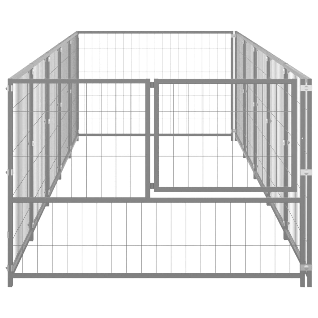 Vidaxl Dog Kennel 5 m² Acciaio in argento colorato