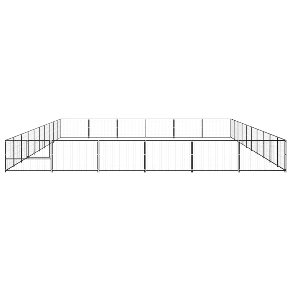 Vidaxl Dog Kennel 60 m² Acciaio nero
