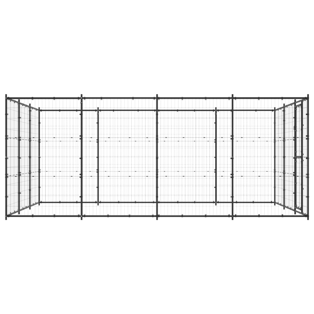 VidaXL Hondenkennel 14,52 m² staal