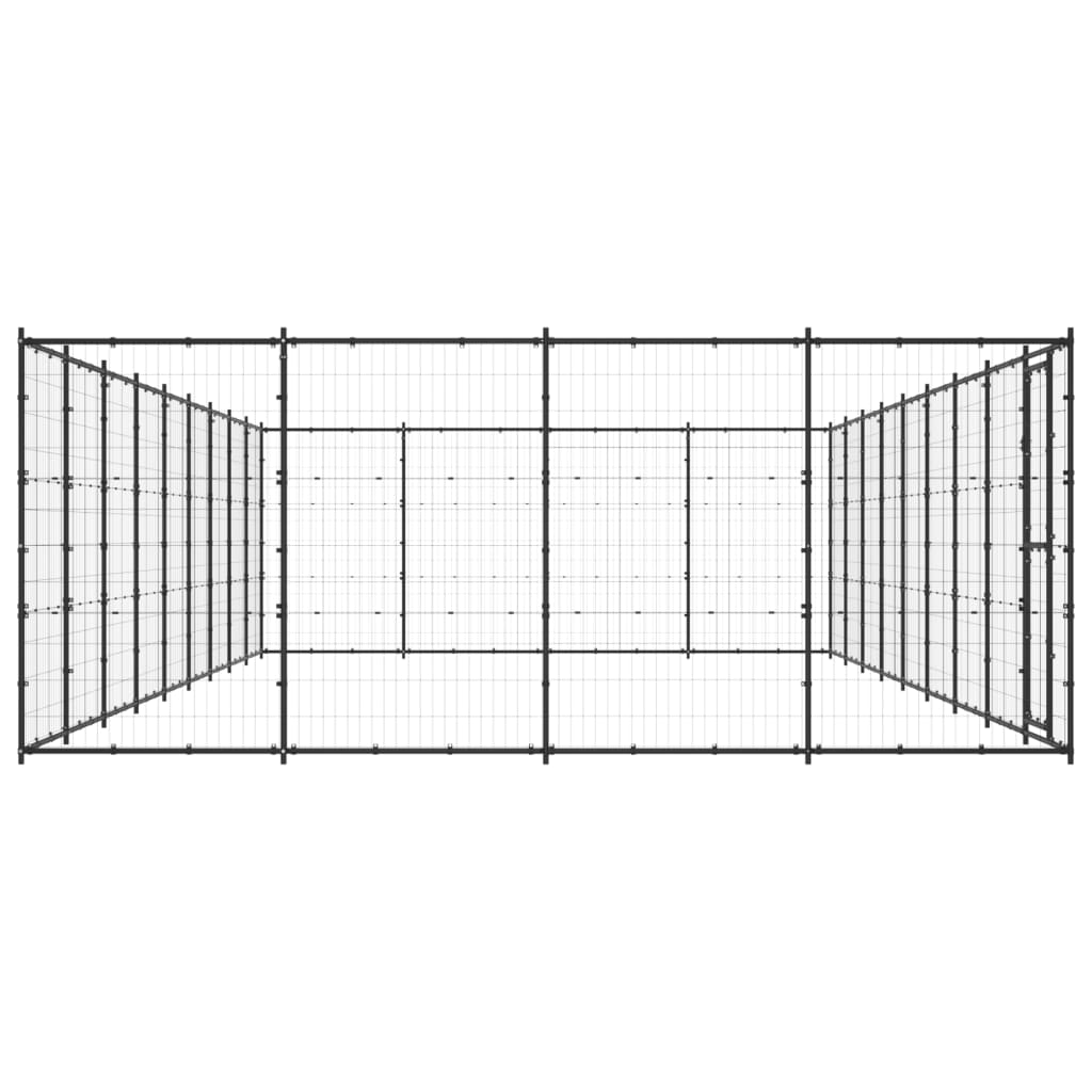 Vidaxl Dog Kennel 43.56 m² Acciaio