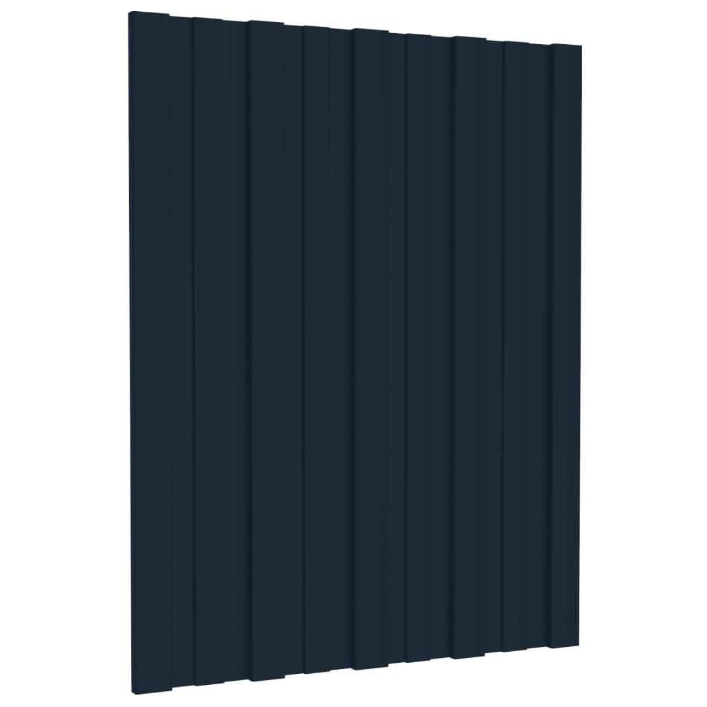 Paneles de techo Vidaxl 12 st 60x45 cm de acero galvanizado antracita