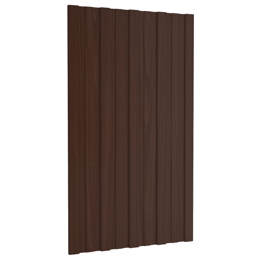 Paneles de techo de Vidaxl 36 st 80x45 cm de acero galvanizado marrón
