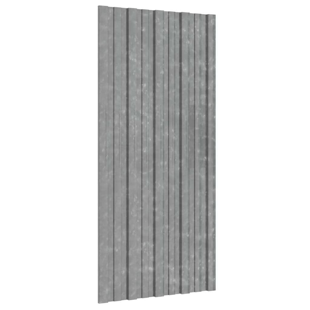 Paneles de techo Vidaxl 12 st 100x45 cm de acero galvanizado de plata de color plateado