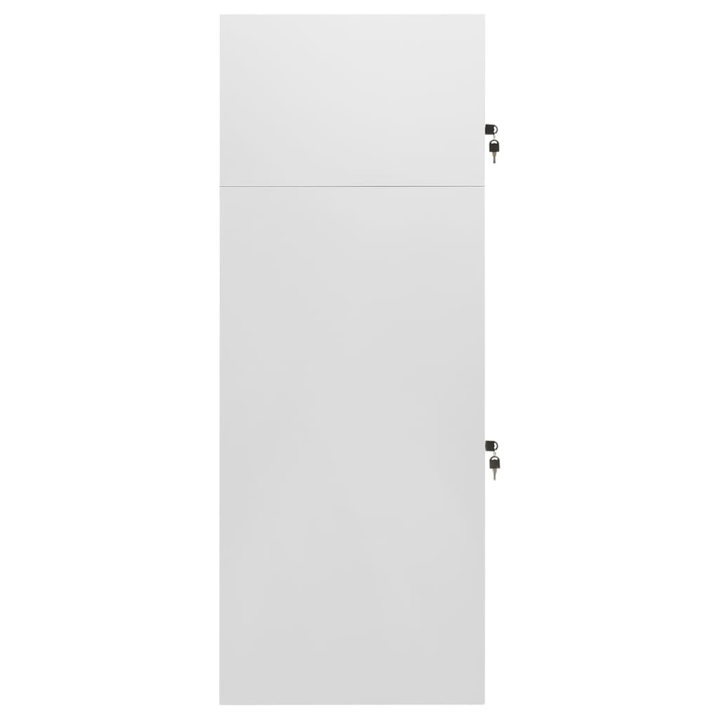 Gabinete de silla de montar Vidaxl 53x53x140 cm de acero gris claro