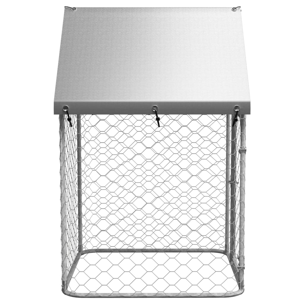 Perrera de perros de Vidaxl para el exterior con techo de 100x100x150 cm