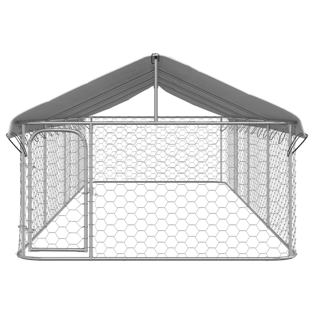 Vidaxl Dog Kennel per l'esterno con tetto 600x200x150 cm