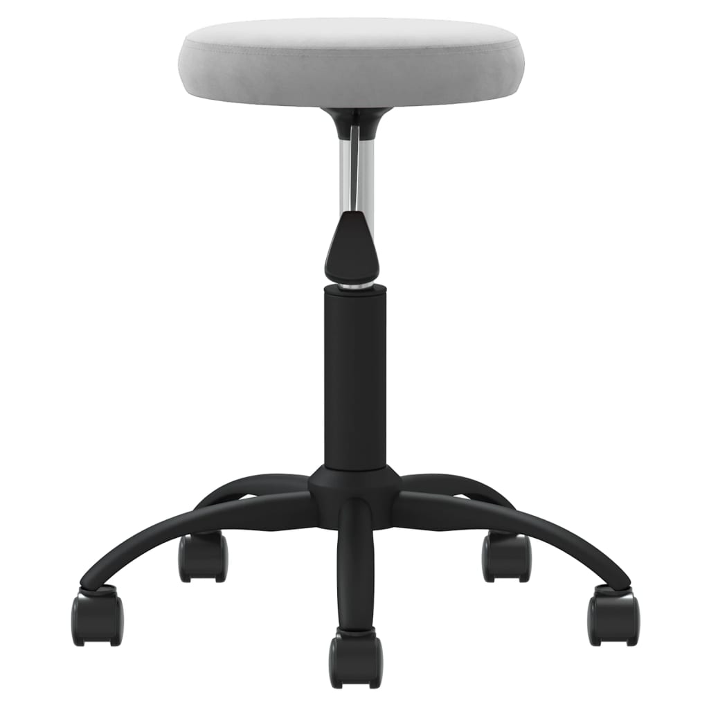 ViDAXL Massage Heces de terciopelo gris claro