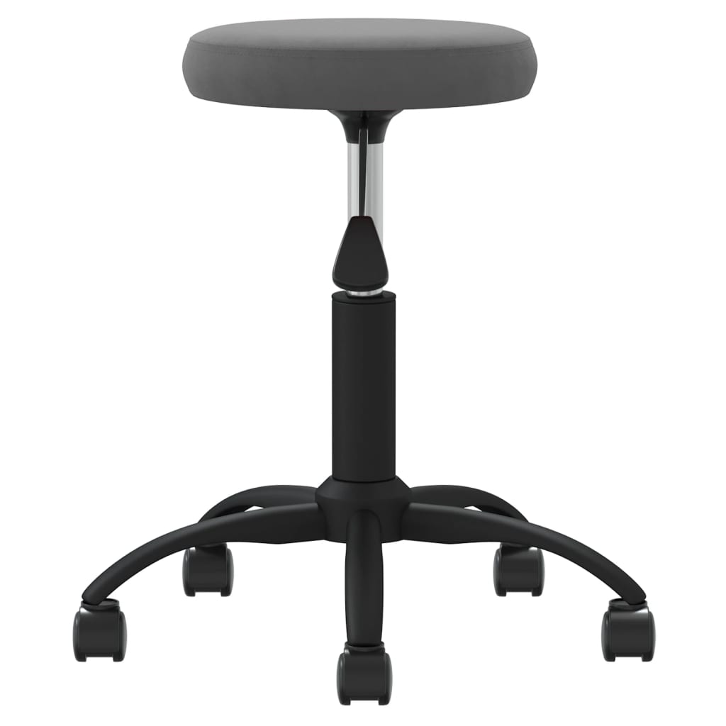 Vidaxl Massage sgabello velluto grigio scuro