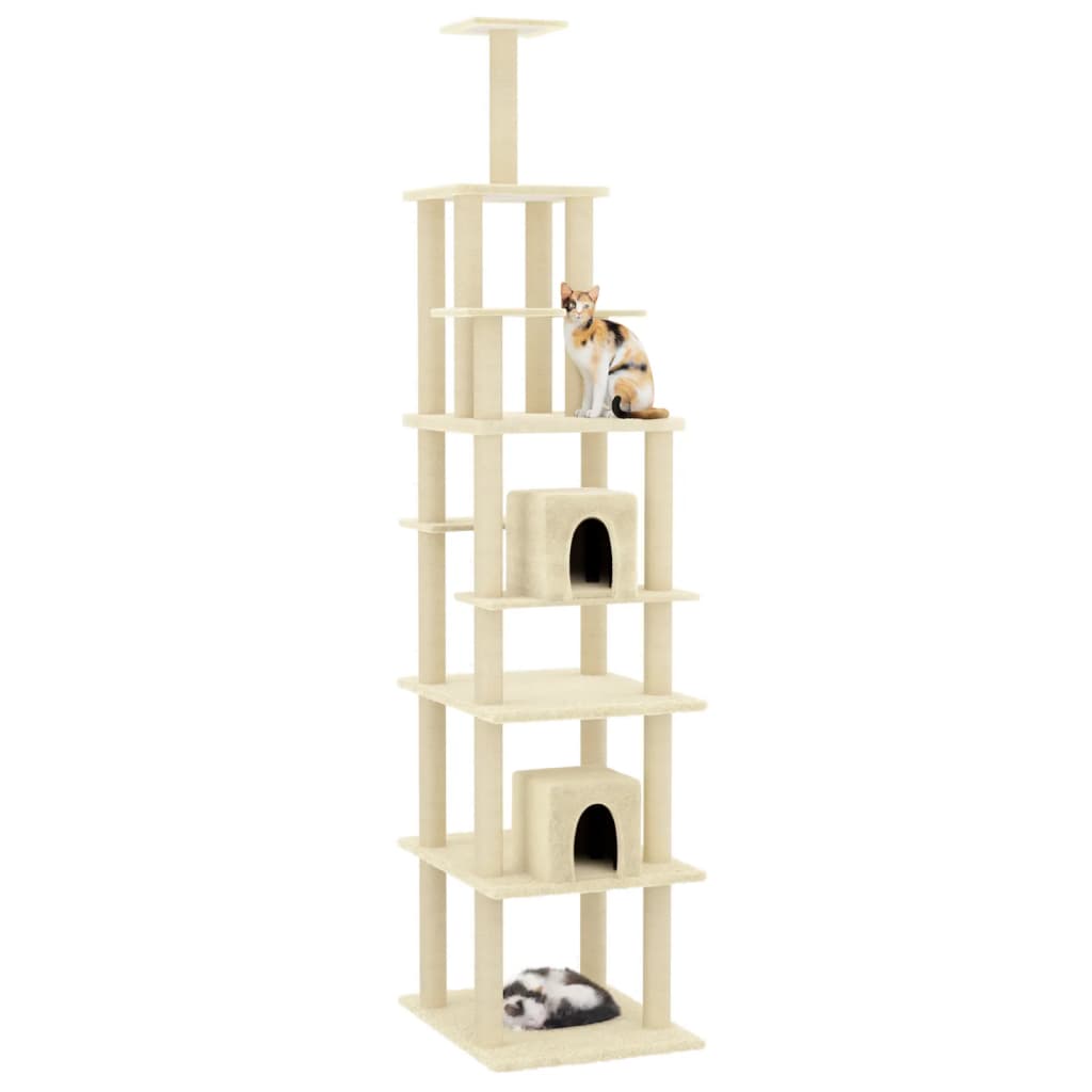 Vidaxl Cat Furniture con graffi di sisal 216 cm crema