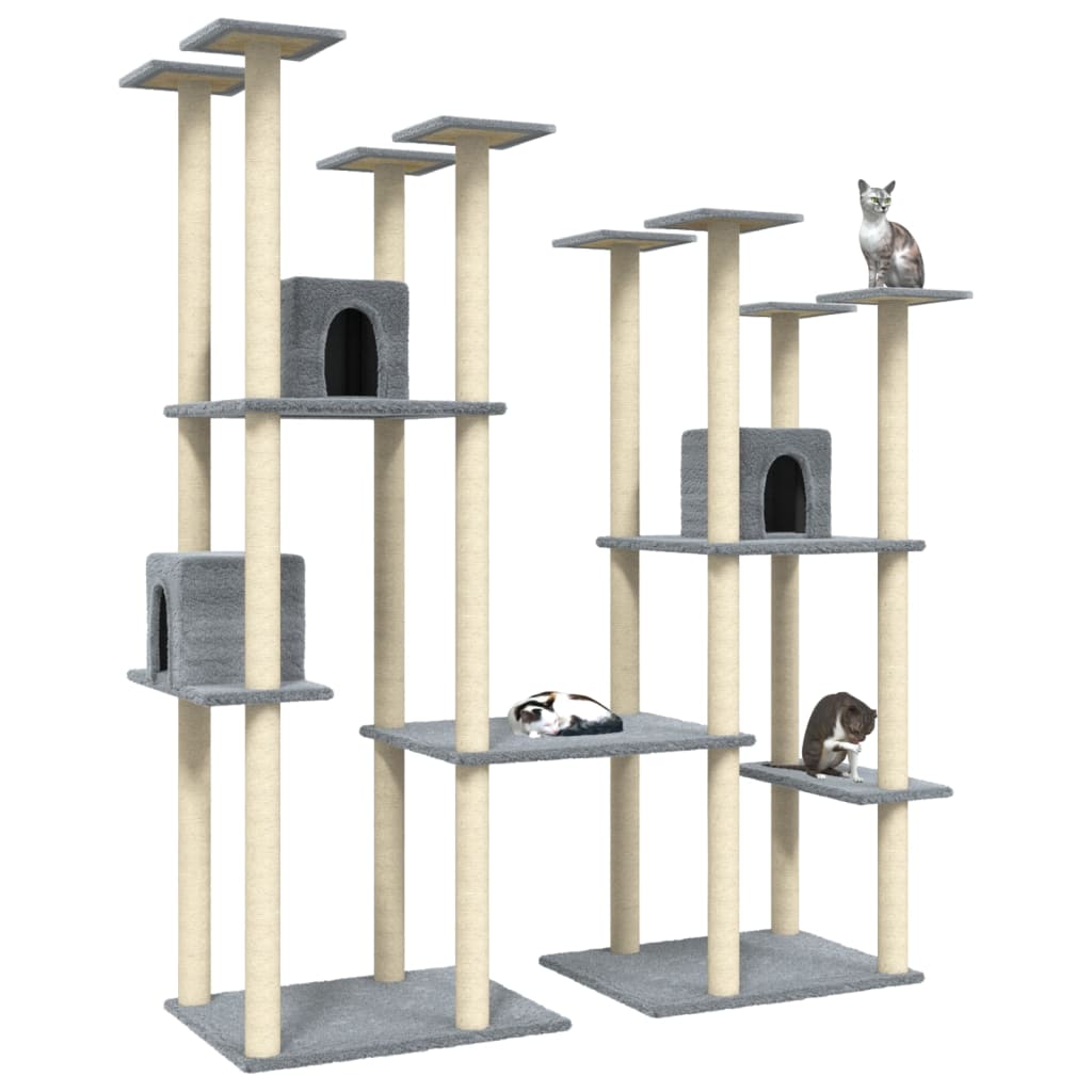 Vidaxl Cat Furniture con graffi di sisal 174 cm grigio chiaro