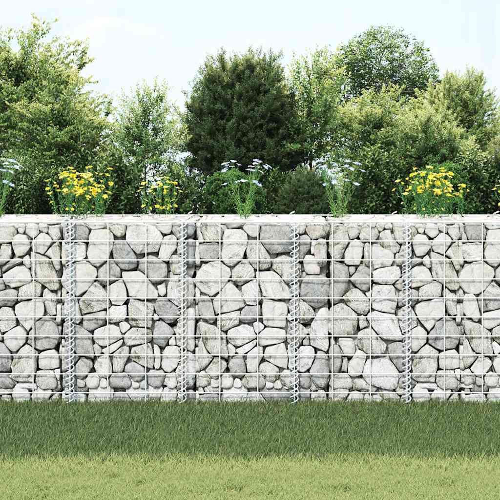 Plantadores de Gabion Vidaxl 3 ST elevado 30x30x50 cm de hierro