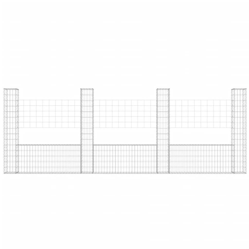 Vidaxl Schanskorf a forma di U con 4 post 380x20x150 cm