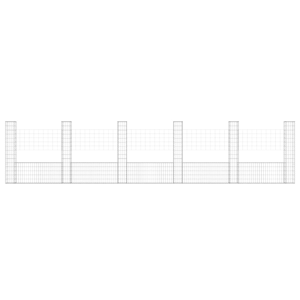 Vidaxl Schanskorf a forma di U con 6 post 620x20x150 cm