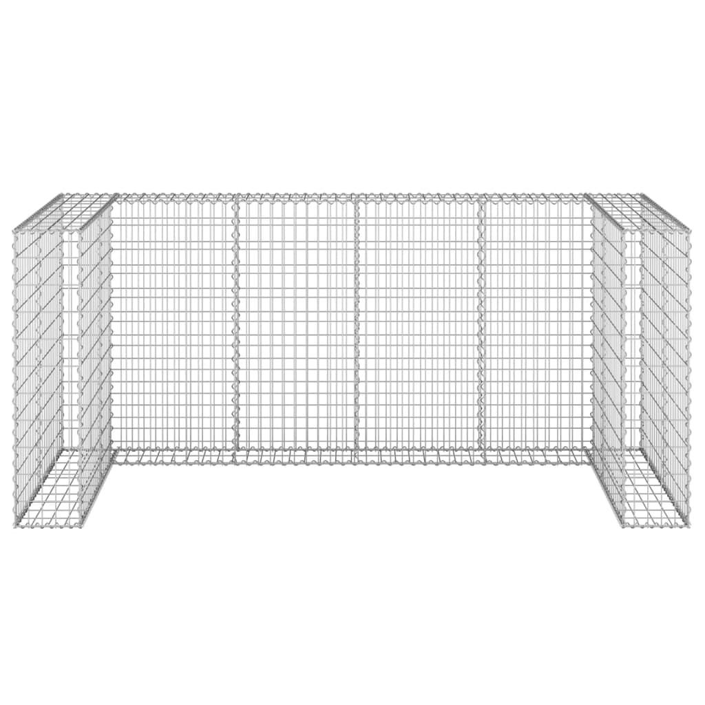 Vidaxl Schanskorf per contenitori 254x100x110 cm in acciaio zincato