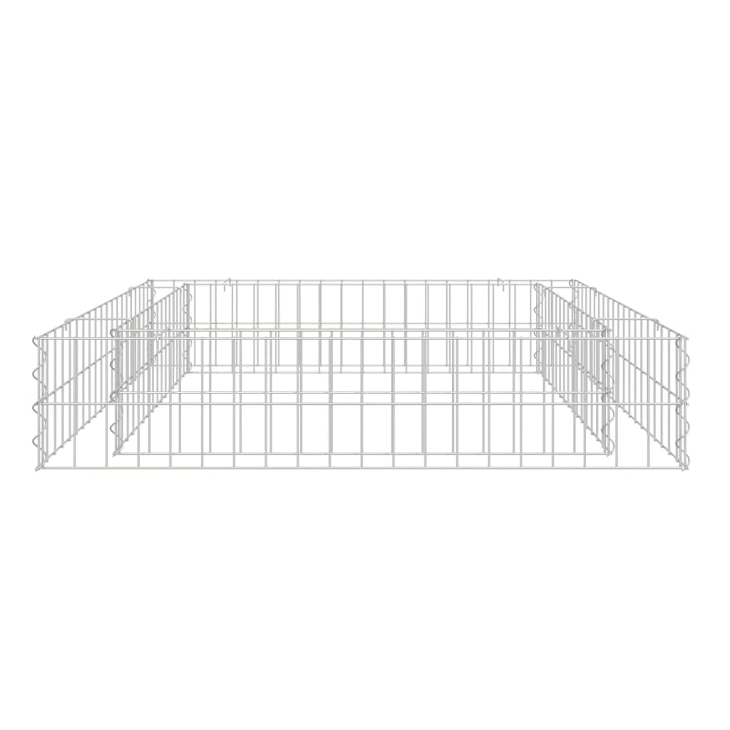 Vidaxl Gabion Planter elevado 100x100x20 cm de acero galvanizado