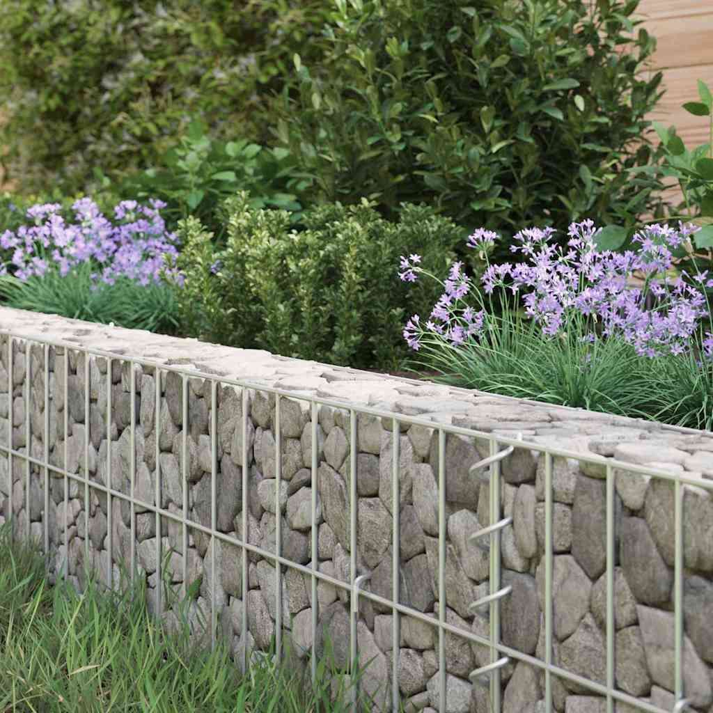 Vidaxl gabion plantenbak verhoogd 300x100x20 cm gegalvaniseerd staal
