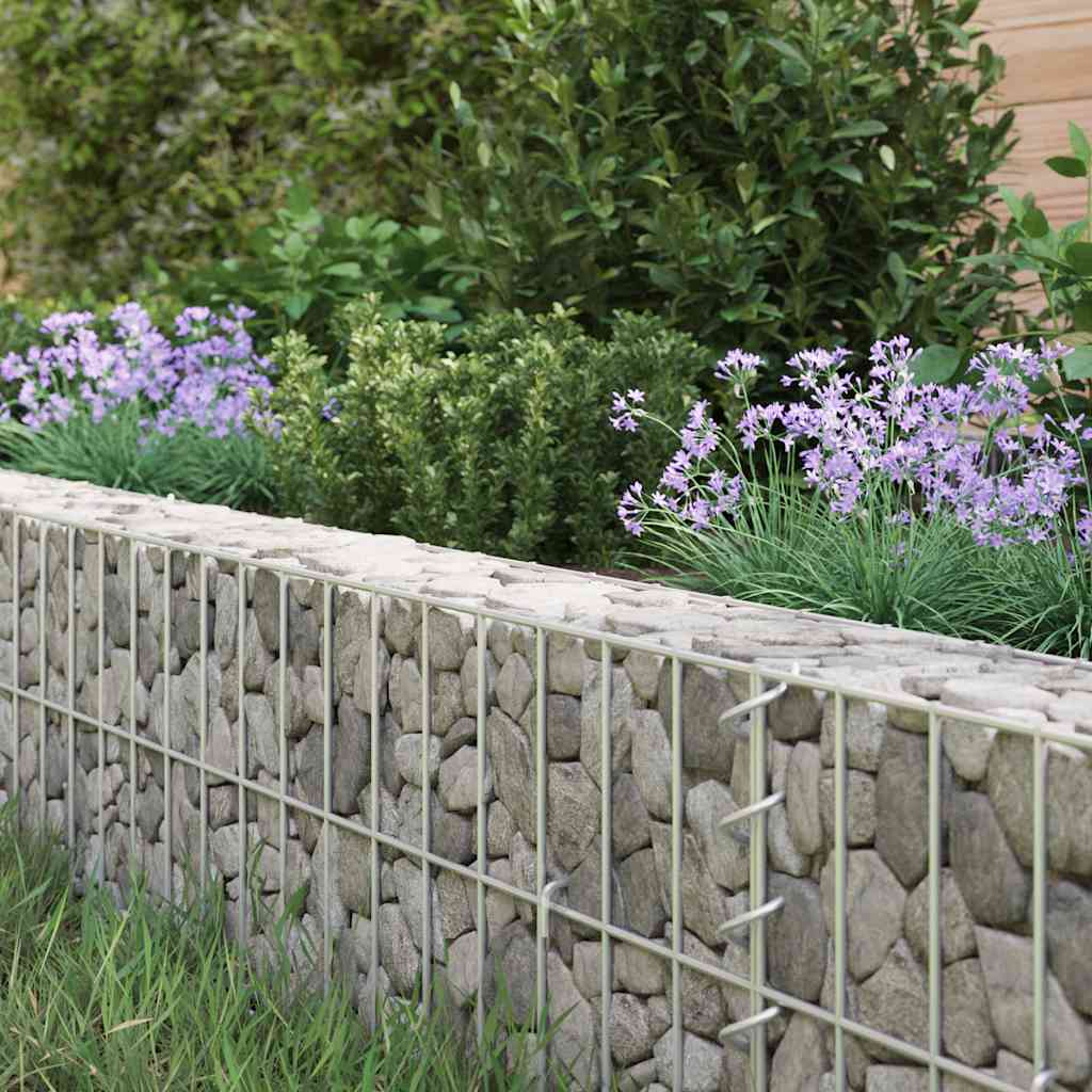 Vidaxl Gabion Planter elevado 800x100x20 cm de acero galvanizado