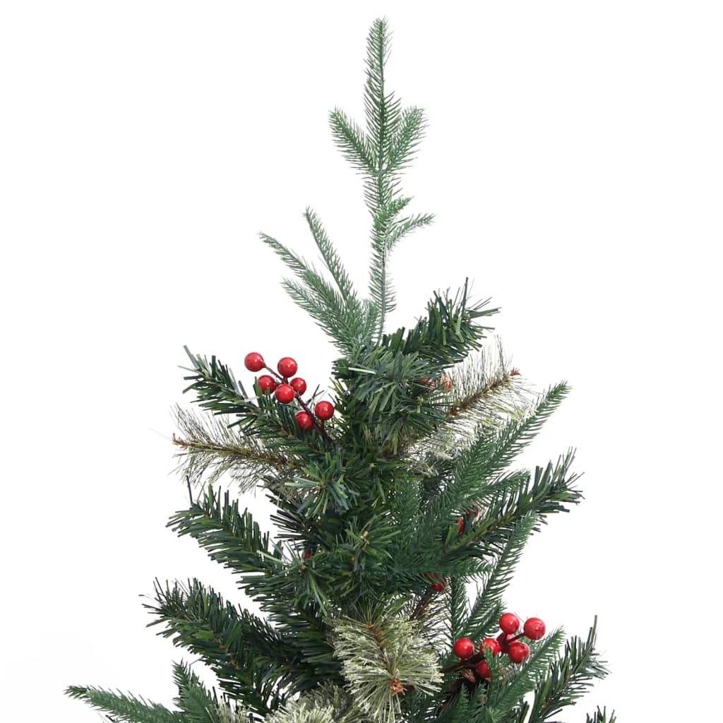 Vidaxl Tree di Natale con coni di pino 120 cm PVC e pe verde