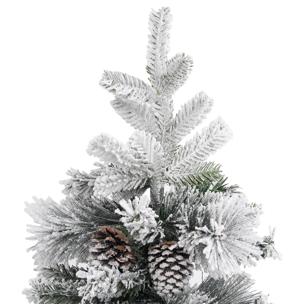 Vidaxl Tree di Natale con coni di pino e neve 150 cm PVC e PE