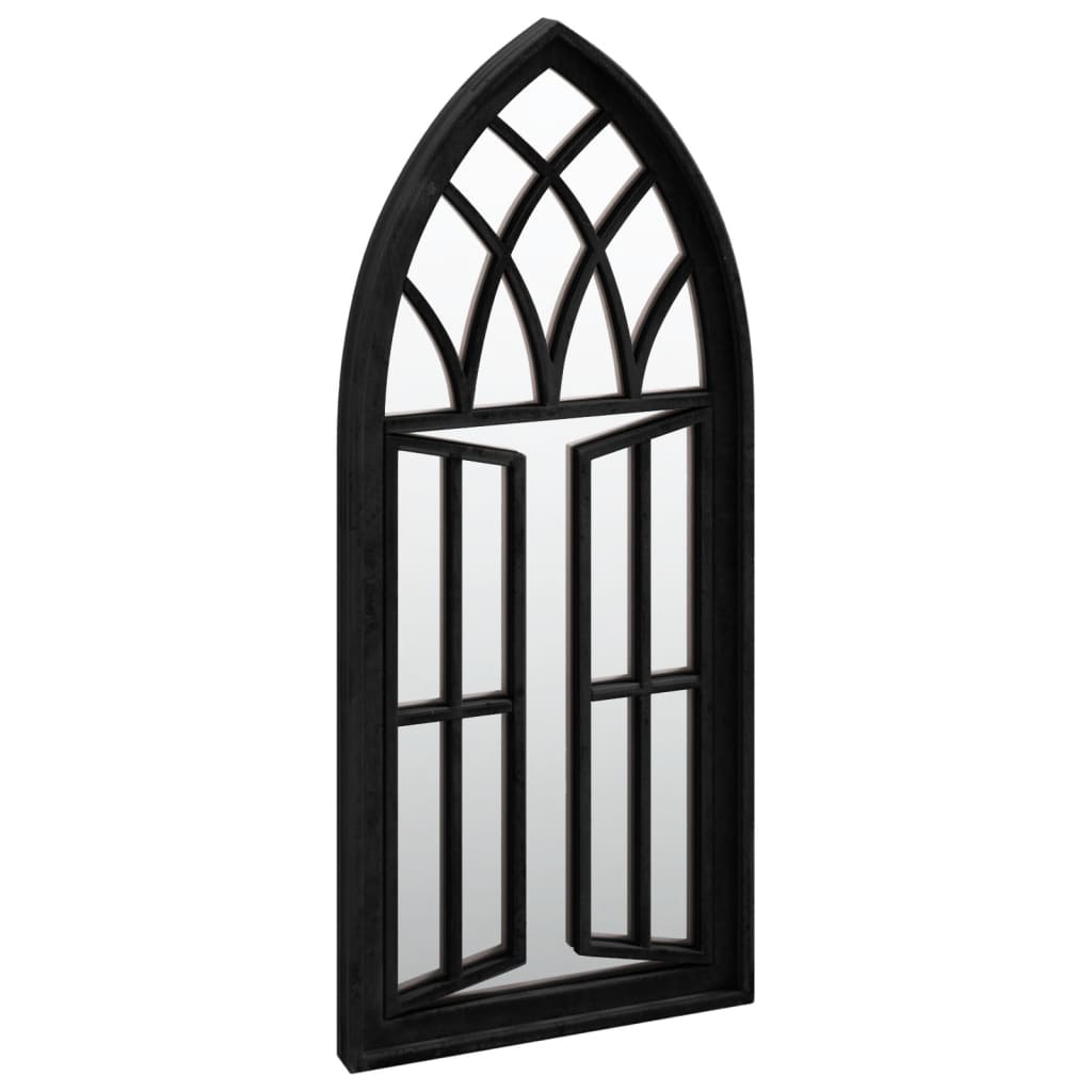 Vidaxl Garden Mirror 70x30 cm de hierro negro