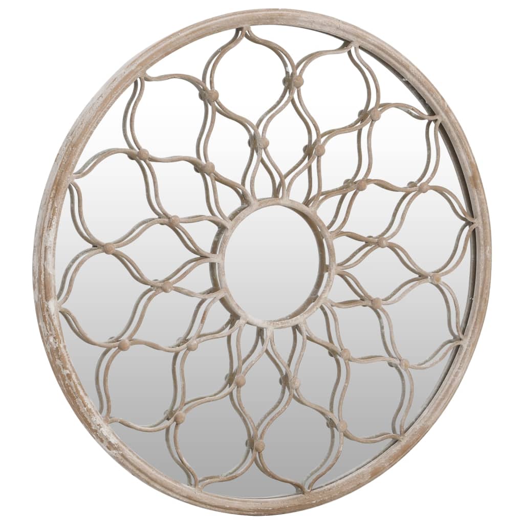 Vidaxl Garden Mirror alrededor de 40x3 cm de arena de hierro