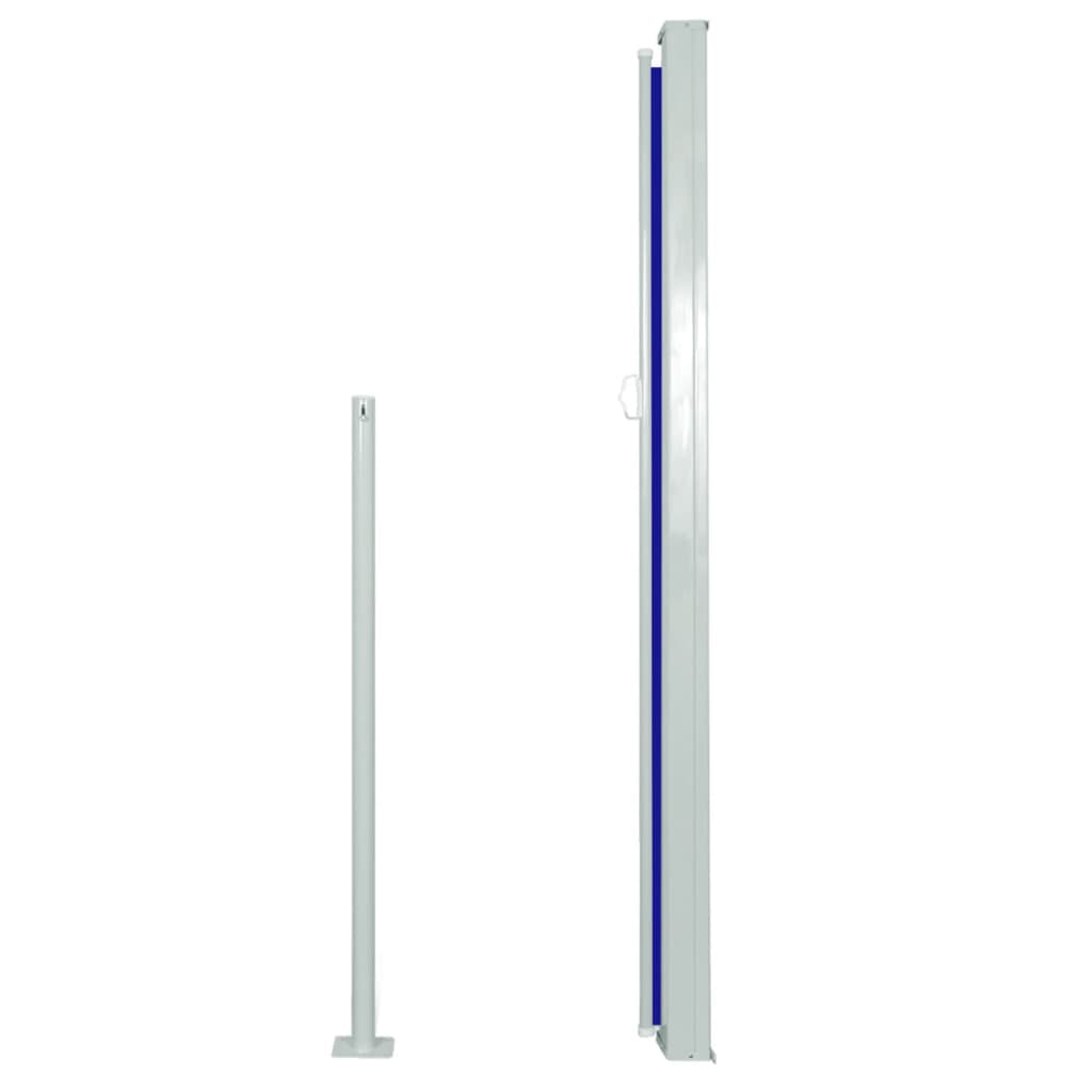 Pantalla de jardín Vidaxl extensible 160x500 cm azul