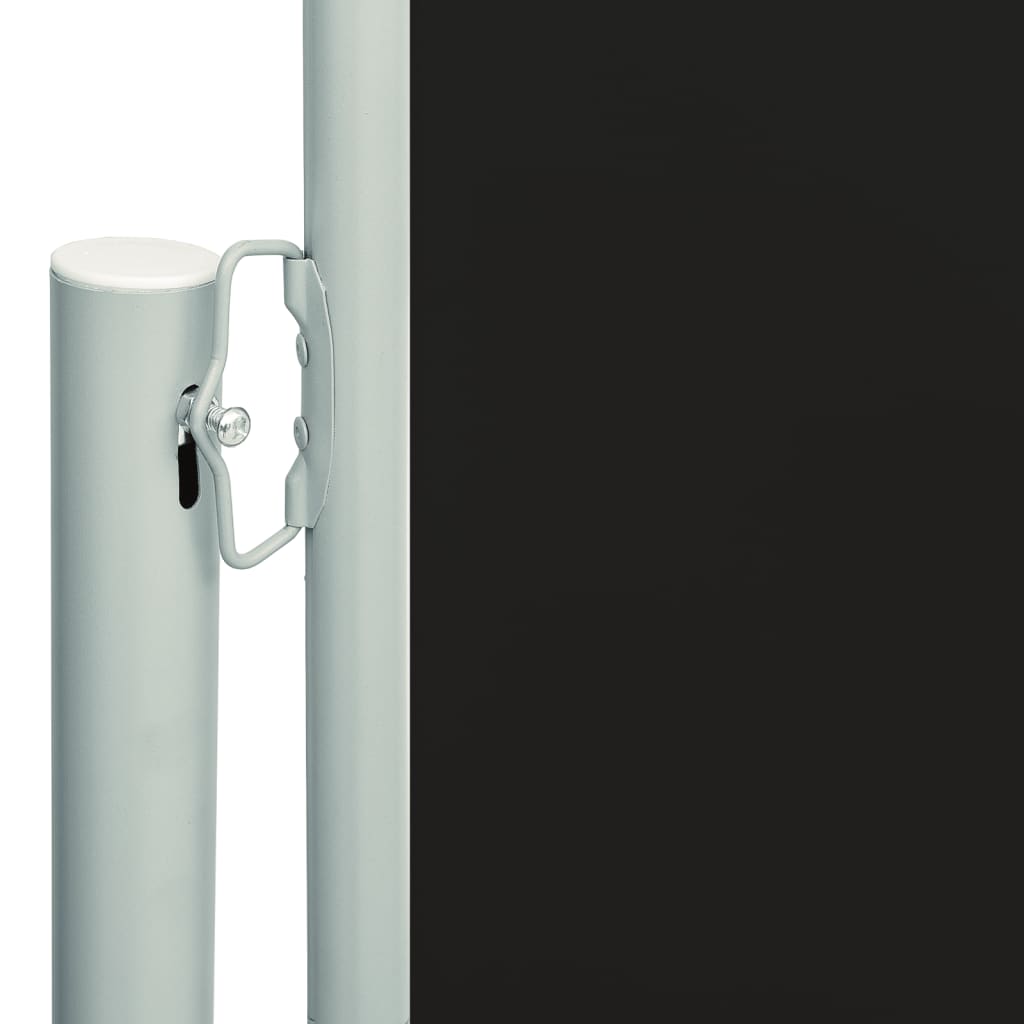 Schermo del giardino Vidaxl estendibile 117x600 cm nero