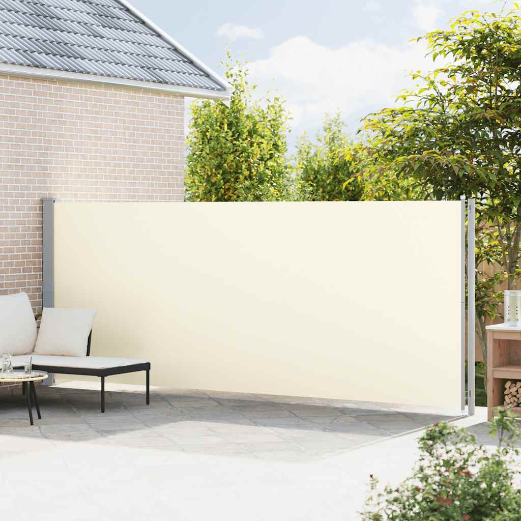 Vidaxl tuinscherm uittrekbaar 180x600 cm crème