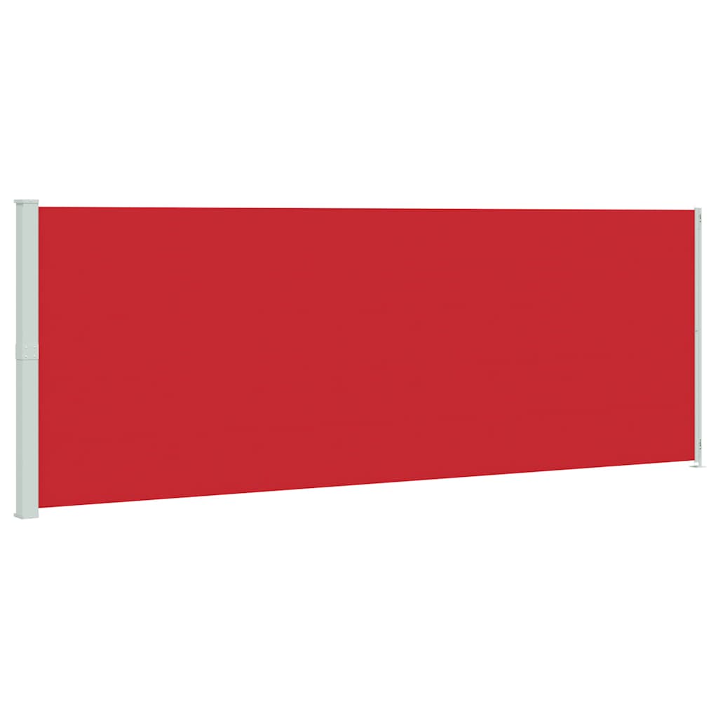 Pantalla de jardín Vidaxl extensible 220x600 cm rojo