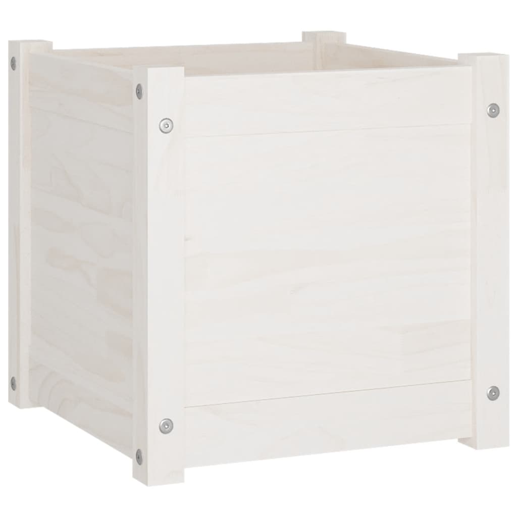 Vidaxl fioriere 2 ST 40x40x40 cm Pino solido bianco