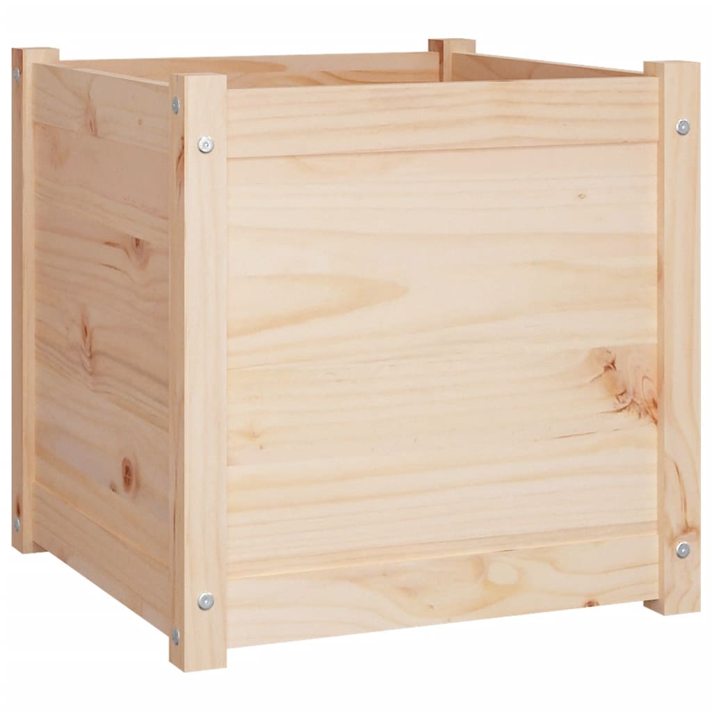 Vidaxx maceteros 2 uds 50x50x50 cm madera maciza de pino