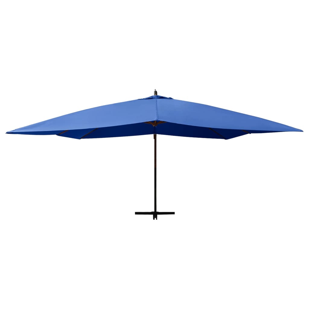 Vidaxl Parasolo galleggiante con palo in legno 400x300 cm blu azzurro