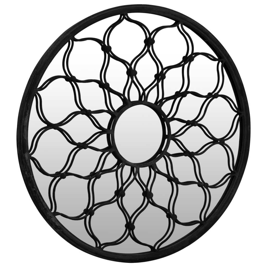 Vidaxl Mirror alrededor de 60x3 cm de hierro negro