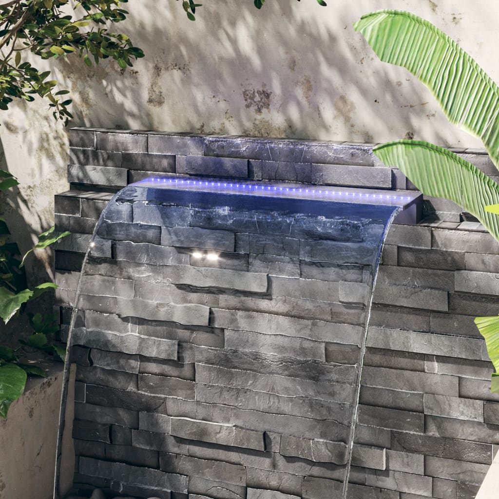 Vidaxl Waterfall Overde con LED RGB 90 cm acrilico