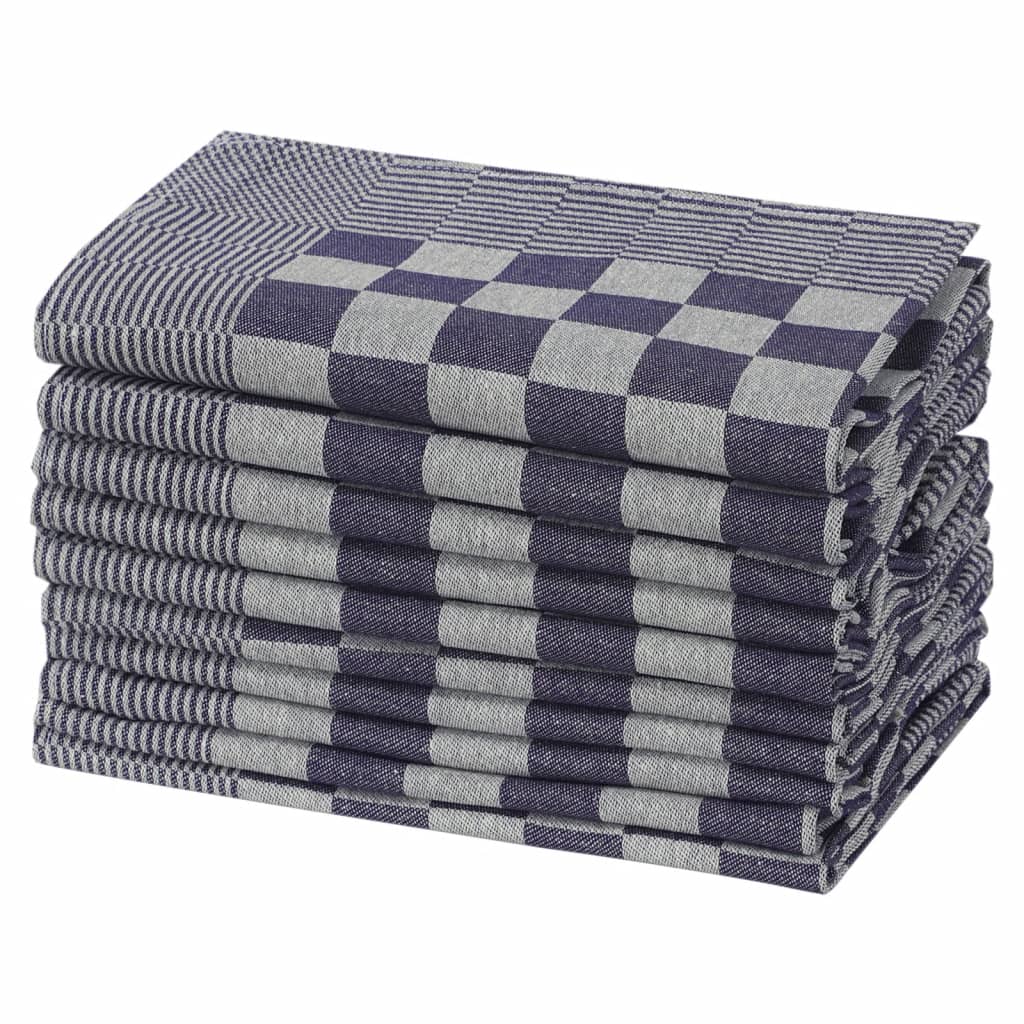 VIDAXL CANDO CUSCINE 10 ST 50x70 cm Blu di cotone e bianco